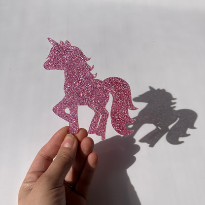 Motivstecker Einhorn Acryl Glitzer