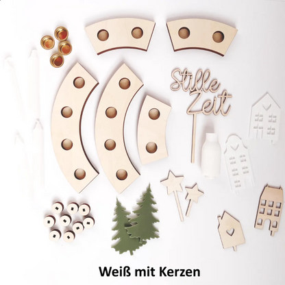 Adventskranz modern länglich – Tischdekoration für Weihnachten – Dekoration Weihnachtsfest – Moderner Adventskranz für dein Weihnachten