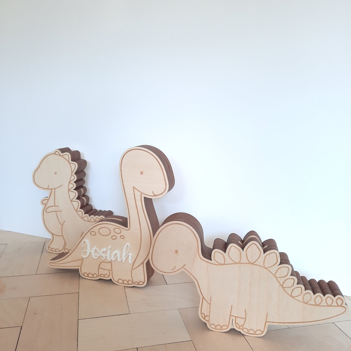 Spardose Kind personalisiert, Spardose Dino Holz