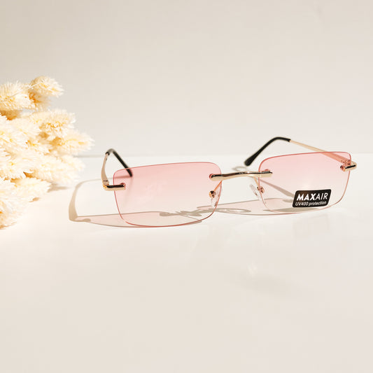 Sonnenbrille mit roséfarbenen Gläsern