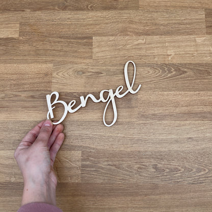 Schriftzug "Bengel" aus Holz