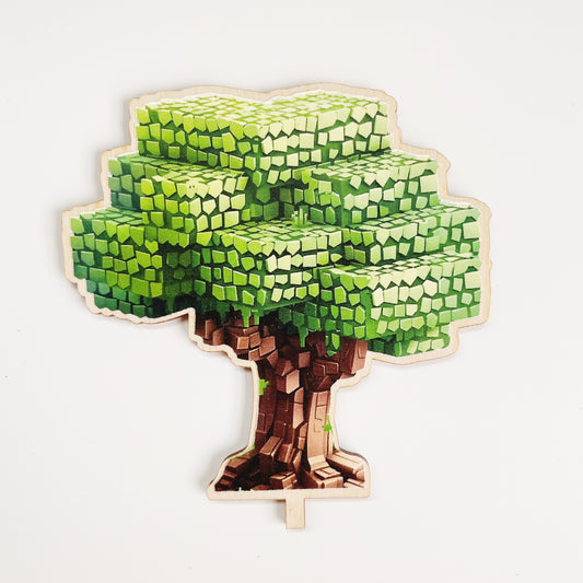 Minecraft inspired Motivstecker Baum