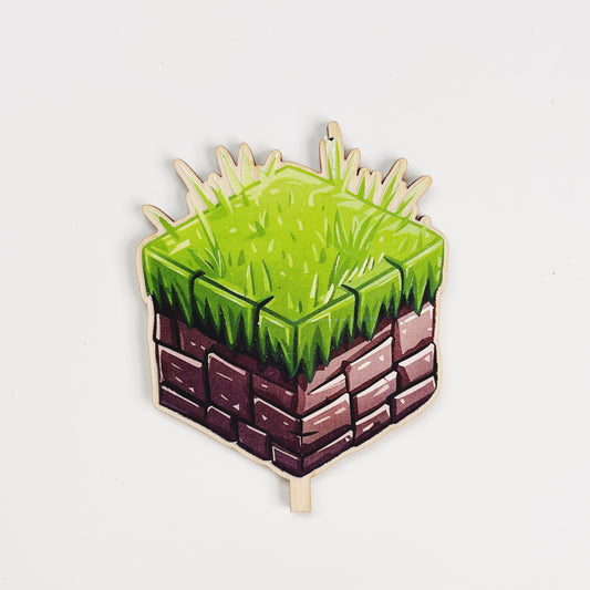 Minecraft inspired Motivstecker Rohstoff / Material Gras