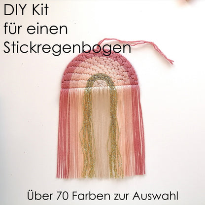 DIY Stickregenbogen Kit PDF Tutorial Craft Kit Fiber Rainbow Plastic Canvas Rainbow Boho Kinderzimmer Weihnachtsgeschenk