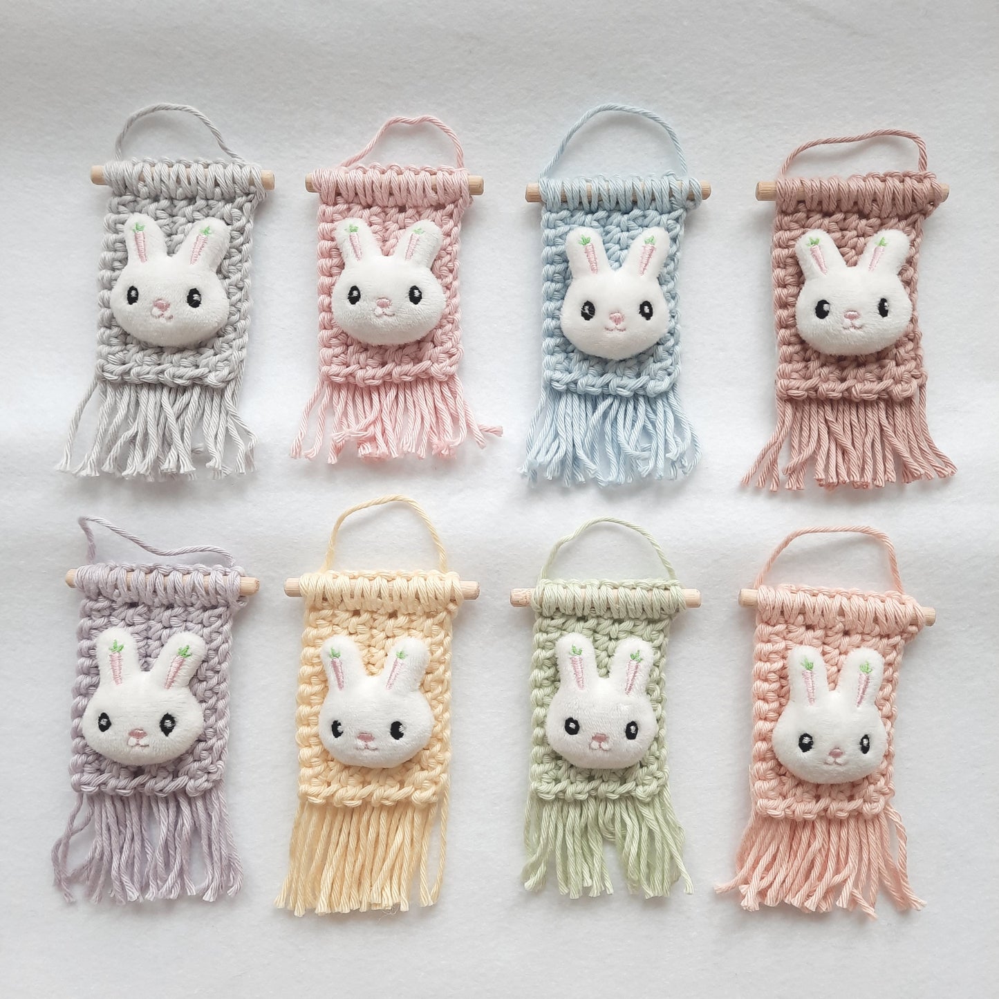 Mini Wandbehang "Cute Bunny", Osterdeko, Anhänger Ostern, Ornament, Kinderzimmerdeko, Ostern