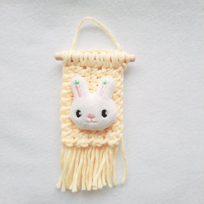 Mini Wandbehang "Cute Bunny", Osterdeko, Osterkörbchen Geschenk Anhänger Ostern, Ornament, Kinderzimmerdeko, Ostern