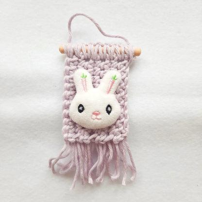 Mini Wandbehang "Cute Bunny", Osterdeko, Osterkörbchen Geschenk Anhänger Ostern, Ornament, Kinderzimmerdeko, Ostern