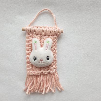 Mini Wandbehang "Cute Bunny", Osterdeko, Osterkörbchen Geschenk Anhänger Ostern, Ornament, Kinderzimmerdeko, Ostern