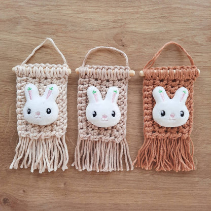 Mini Wandbehang "Cute Bunny", Osterdeko, Anhänger Ostern, Ornament, Kinderzimmerdeko, Ostern