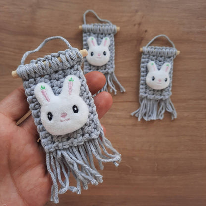 Mini Wandbehang "Cute Bunny", Osterdeko, Anhänger Ostern, Ornament, Kinderzimmerdeko, Ostern