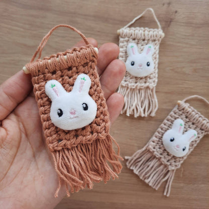 Mini Wandbehang "Cute Bunny", Osterdeko, Anhänger Ostern, Ornament, Kinderzimmerdeko, Ostern